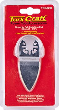 QUICK CHANGE BASE &amp; ARBOR 35MM FINGERTIP FELT POLISHING PAD