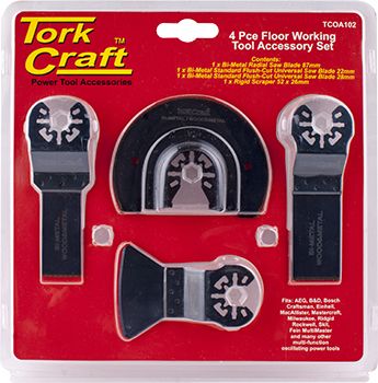 QUICK CHANGE OSCILLATING FLOOR WORKING ACCESSORY KIT 4PC