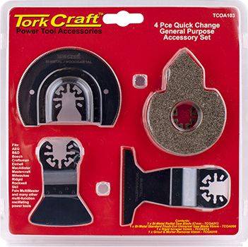 QUICK CHANGE OSCILLATING GENERAL PURPOSE ACCESSORY KIT 4PC