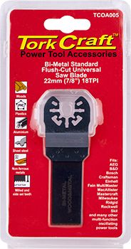 QUICK CHANGE FLUSH CUT METAL SAW BLADE 22MM(7/8&#39;)18TPI