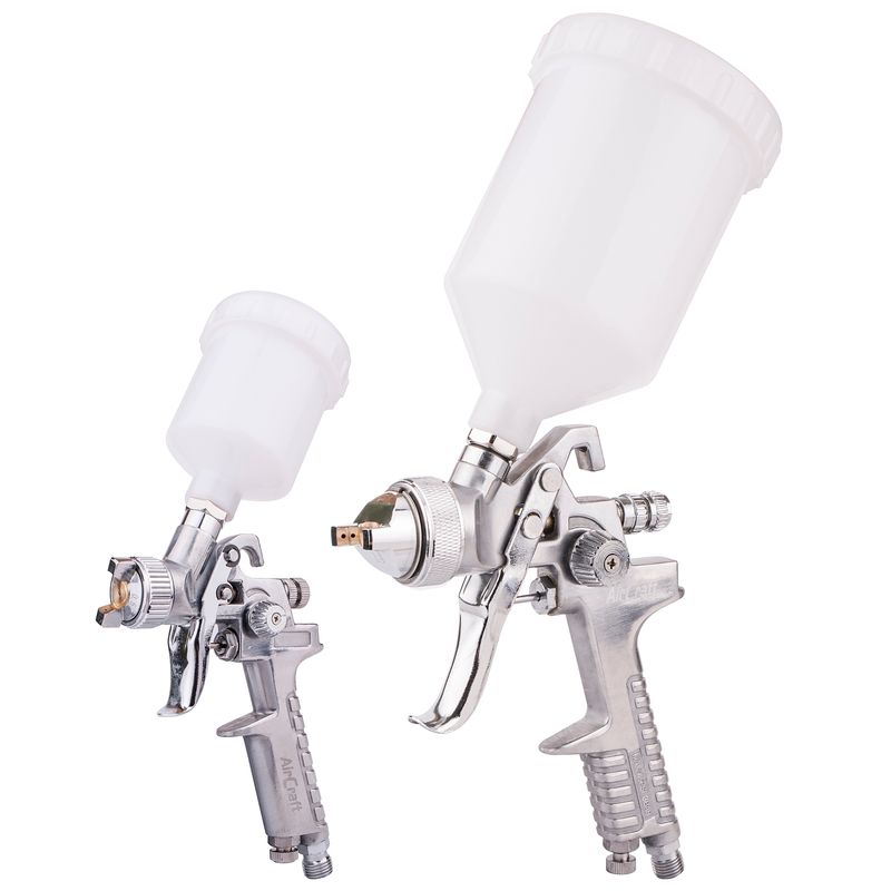 SPRAY GUN KIT SG H827 &amp; SG H2000 COMBO WITH POLISHED BODY HVLP