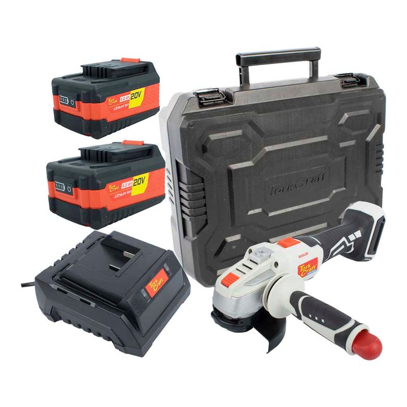 ANGLE GRINDER 20V 115MM C/W STD. CHARG. &amp; 2 X 4.0AH BATTERIES