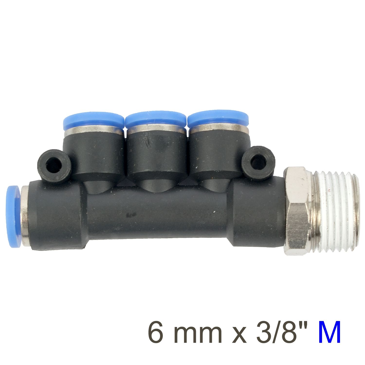 PU HOSE FITTING MANIFOLD 4 X 6MM PORT X 3/8&#39;M