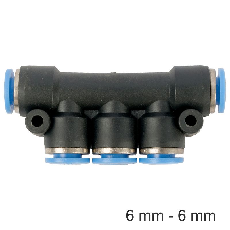 PU HOSE FITTING MANIFOLD 6MM-6MM