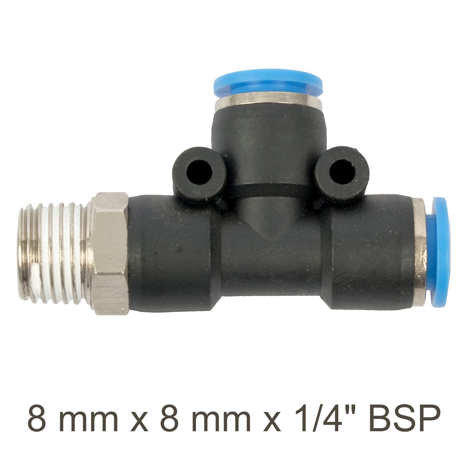 PU HOSE FITTING TEE 8MM X 8MM X 1/4&#39;M