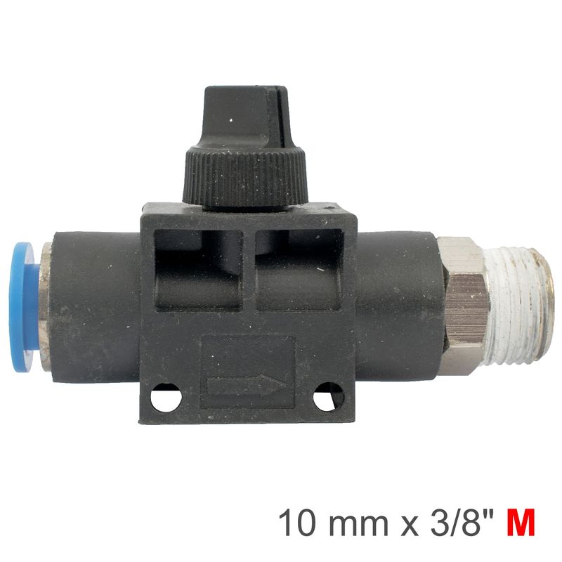 PU HOSE FITTING VALVE 10MM X 3/8&#39;M