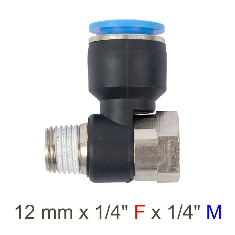 PU HOSE FITTING TEE 12MM X 1/4&#39;F X 1/4&#39;M