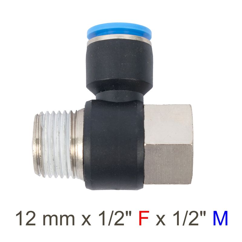 PU HOSE FITTING TEE 12MM X 1/2&#39;F X 1/2&#39;M