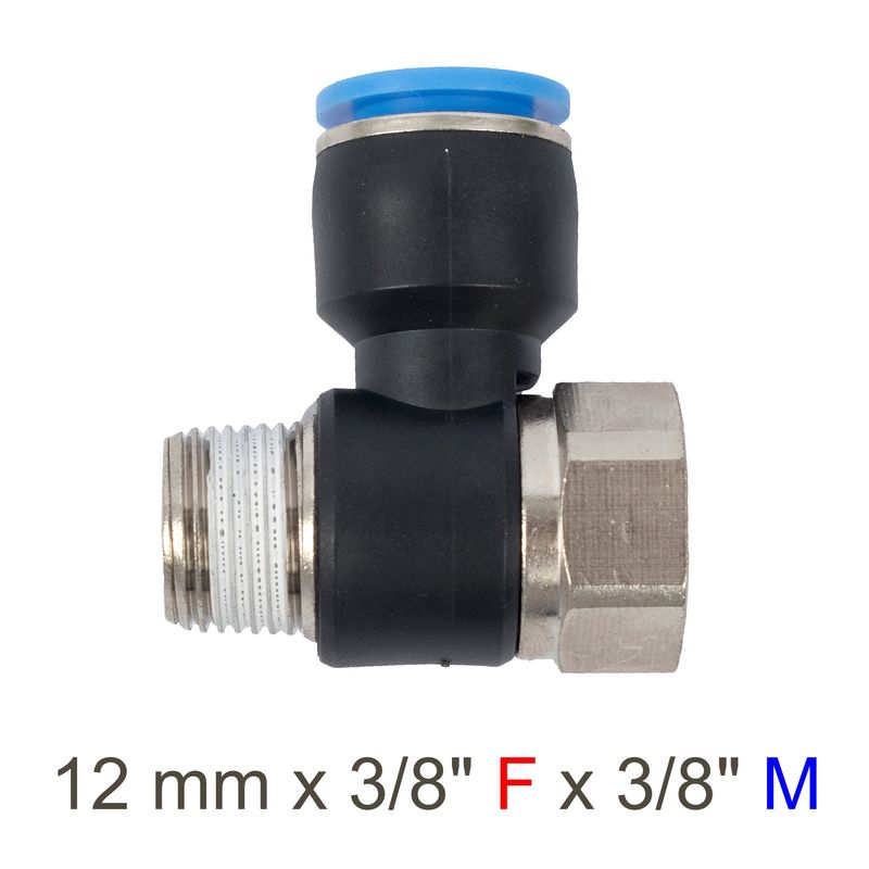 PU HOSE FITTING TEE 12MM X 3/8&#39;F X 3/8&#39;M