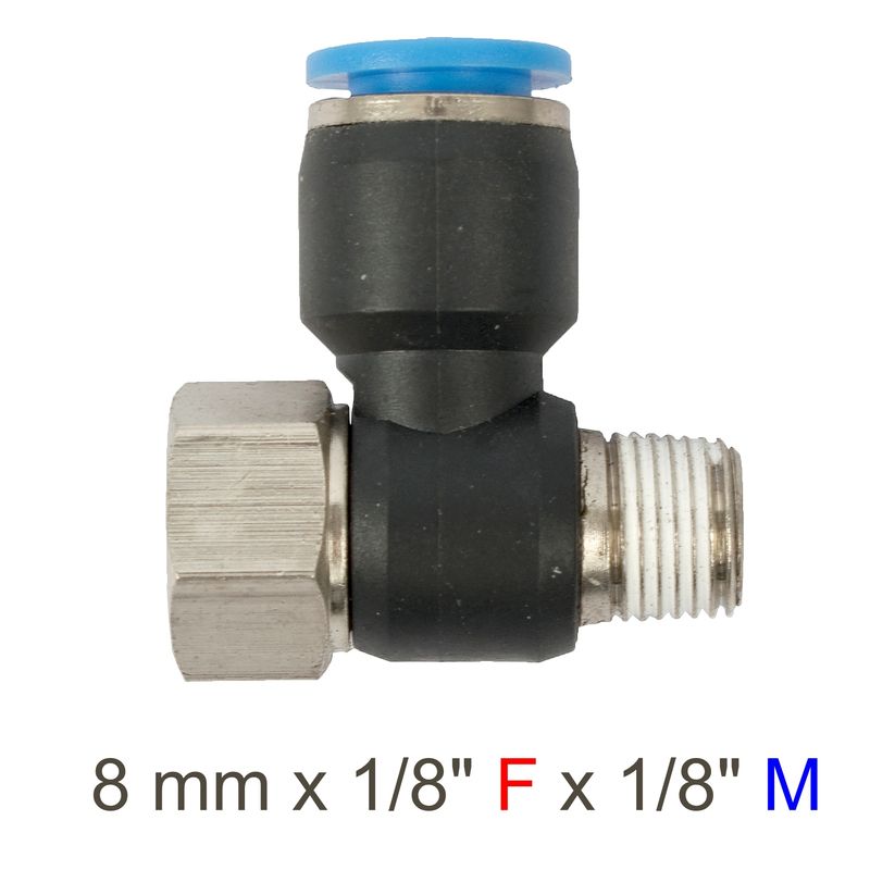 PU HOSE FITTING TEE 8MM X 1/8&#39;F X 1/8&#39;M