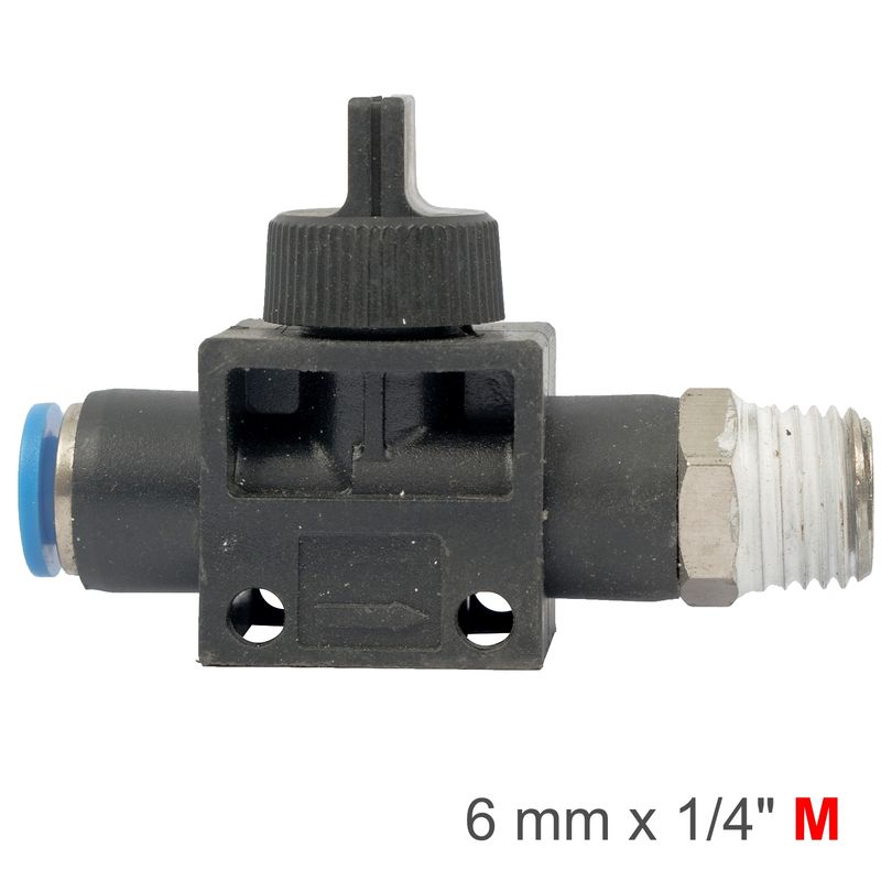 PU HOSE FITTING VALVE 6MM X 1/4&#39;M