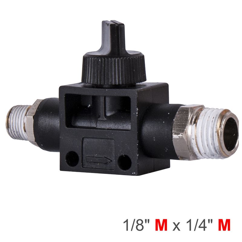 PU HOSE FITTING VALVE 1/8&#39;M X 1/4&#39;M