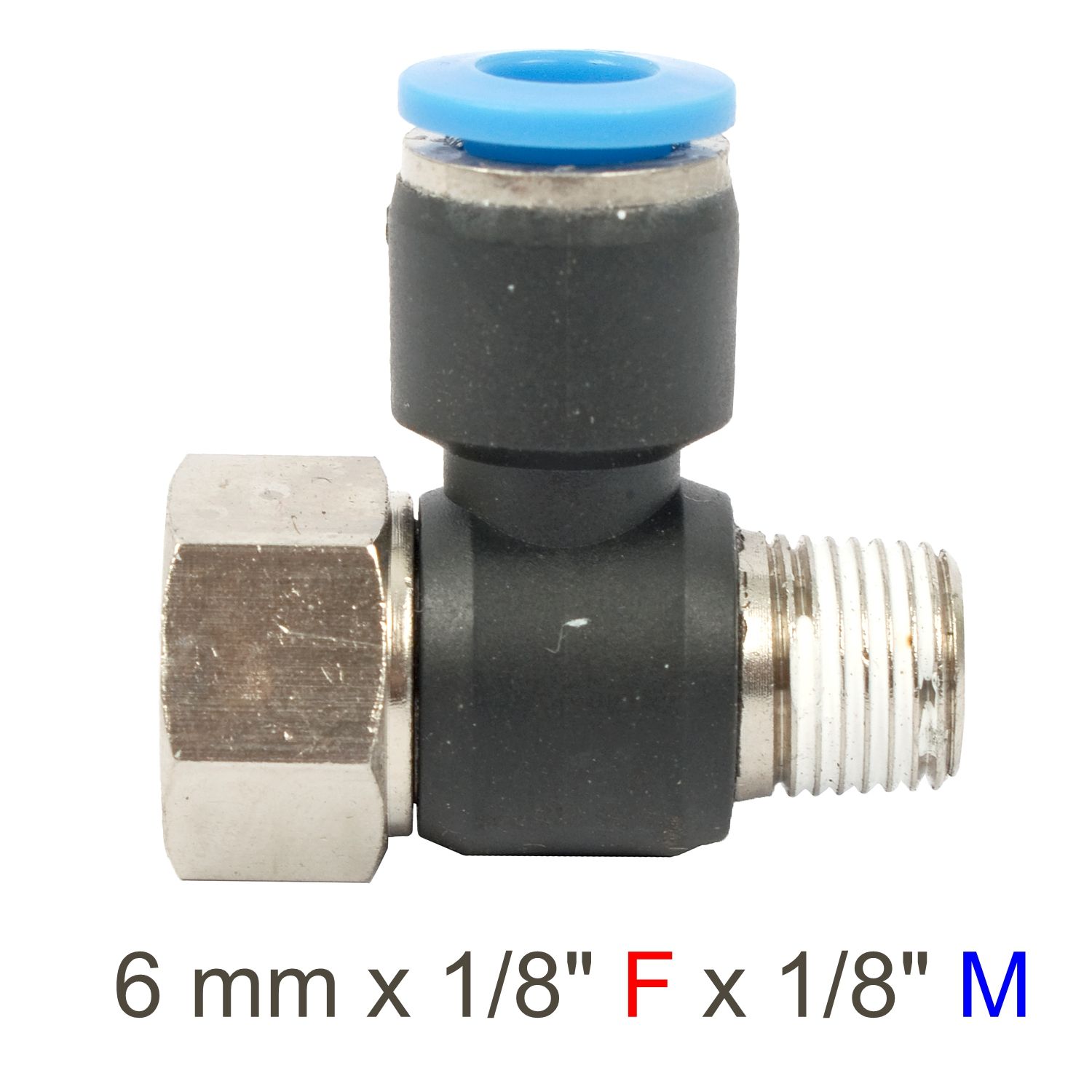 PU HOSE FITTING TEE 6MM X 1/8&#39;F X 1/8&#39;M