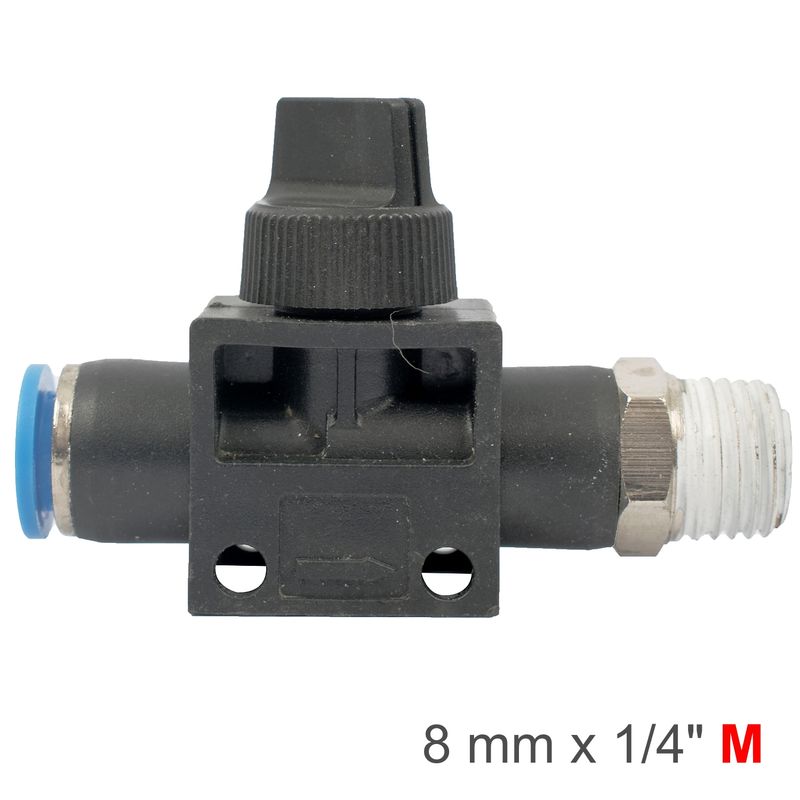PU HOSE FITTING VALVE 8MM X 1/4&#39;M