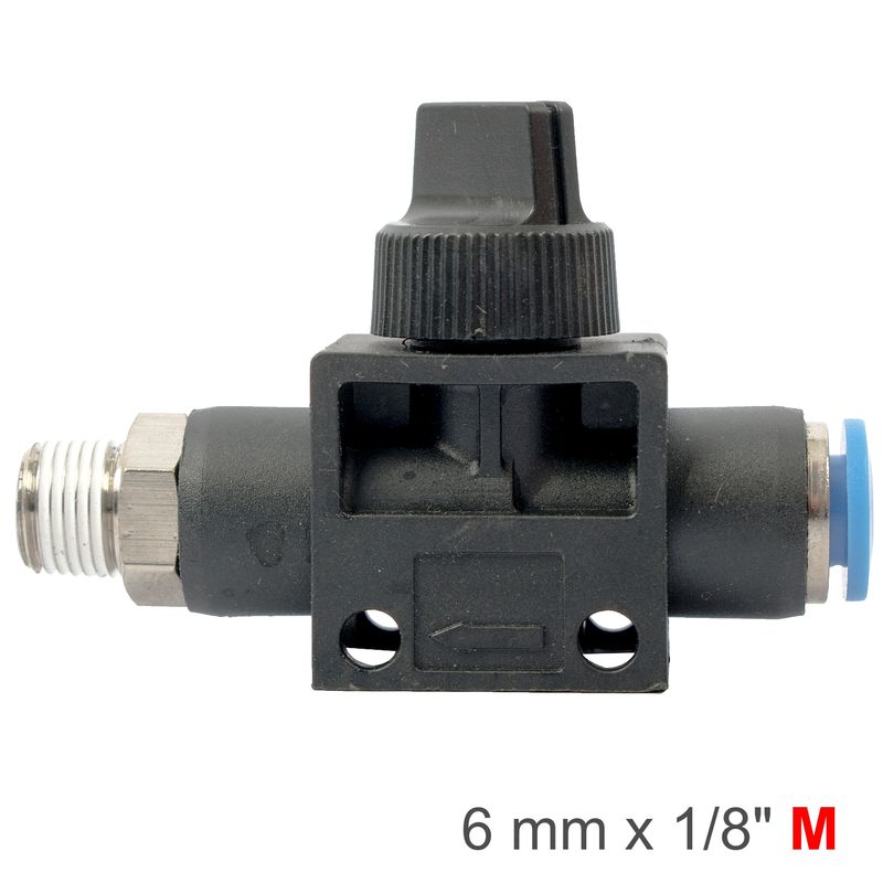 PU HOSE FITTING VALVE 6MM X 1/8&#39;M
