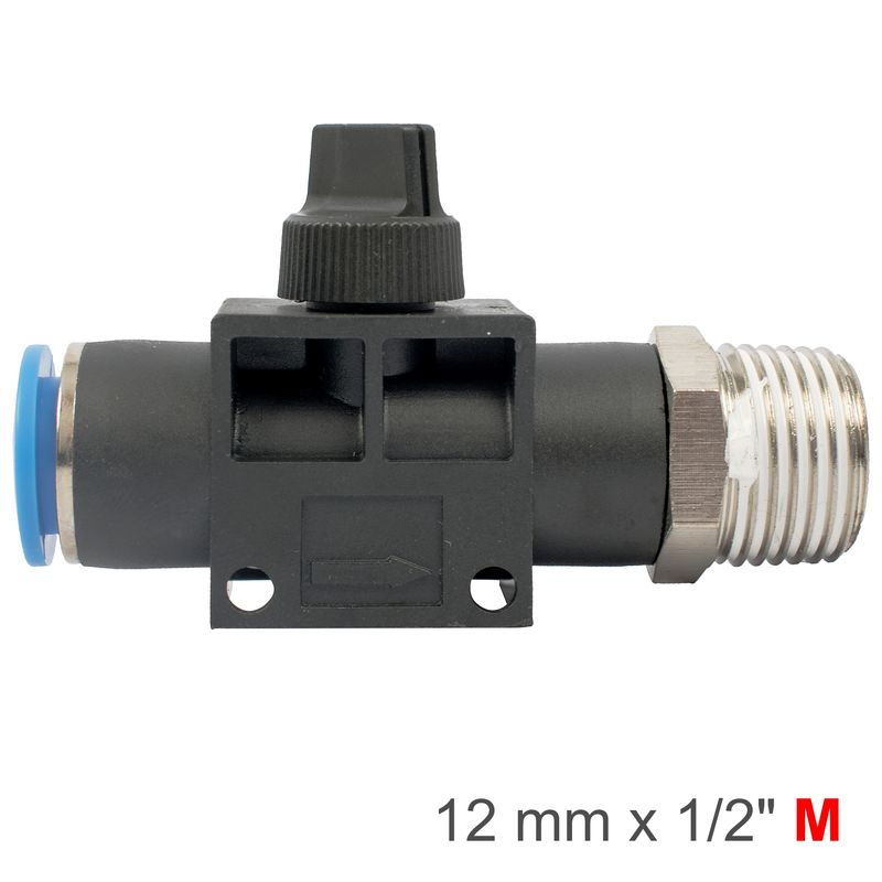 PU HOSE FITTING VALVE 12MM X 1/2&#39;M