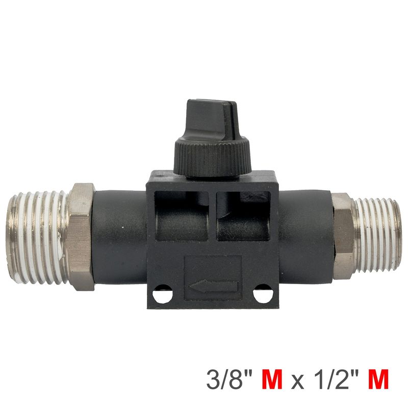 PU HOSE FITTING VALVE 3/8&#39;M X 1/2&#39;M