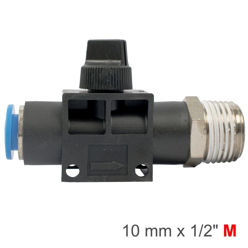 PU HOSE FITTING VALVE 10MM X 1/2&#39;M