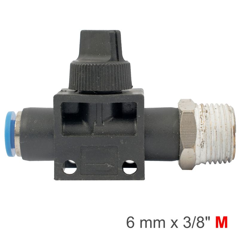 PU HOSE FITTING VALVE 6MM X 3/8&#39;M