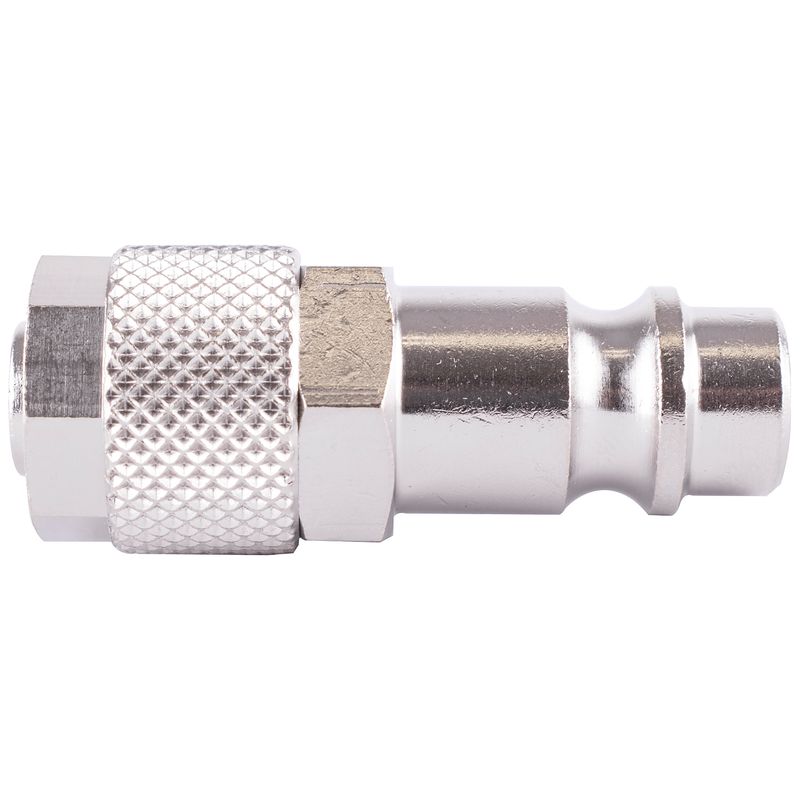PU HOSE CONNECTOR 6MM ID X 8MM OD METAL GERMAN COUPLER INSERT