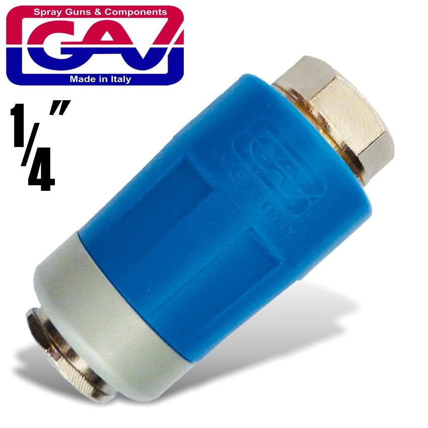 SAFETY QUICK COUPLER 1/4&#39;F PACKAGED TWO STAGE RELEASE AIRBLOCK