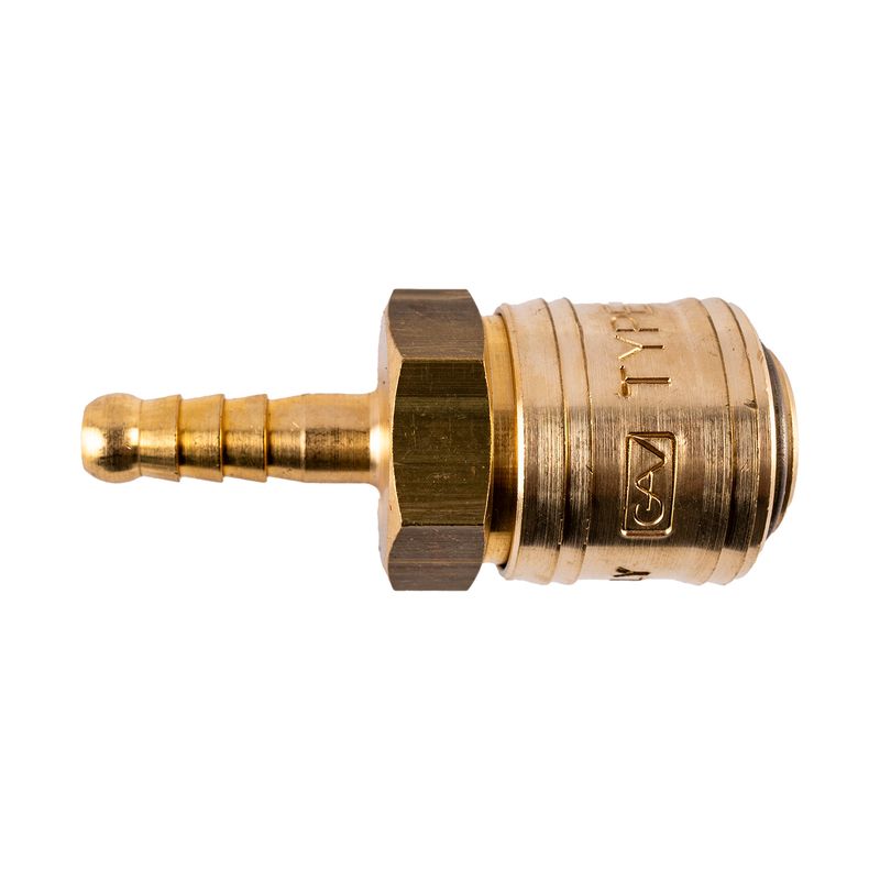 BRASS QUICK COUPLER 6MM HOSE GERMAN