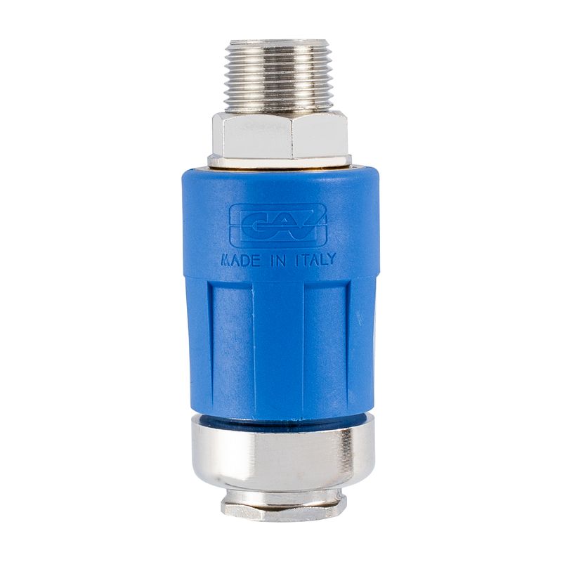 SAFETY QUICK COUPLER 3/8 M TWO STAGE RELEASE