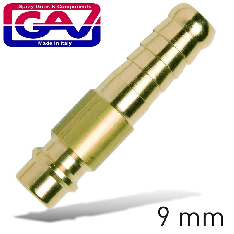 BRASS CONNECTOR 9MM HOSE GERMAN