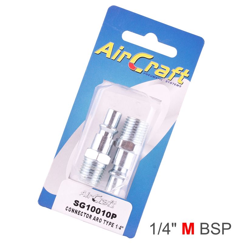 CONNECTOR ARO TYPE 1/4&#39; MALE 2PACK