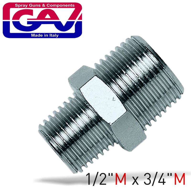 TAPER REDUCER NIPPLE 1/2&#39;X3/4&#39;M/M