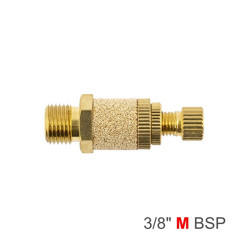 FLOW CONTROL SILENCER BRASS 3/8&#39; M