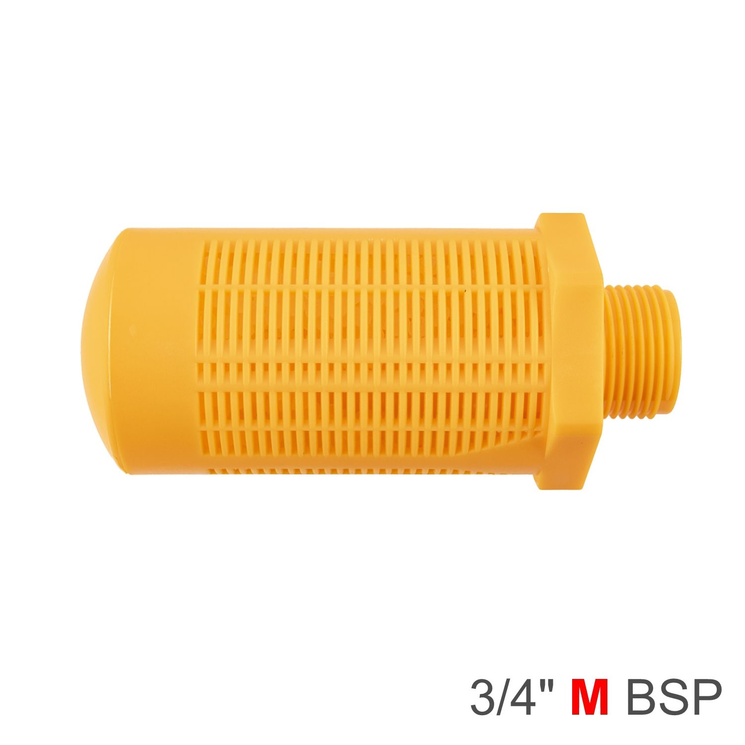 PLASTIC BREATHER SILENCER 3/4&#39; M ORANGE