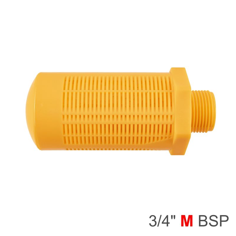 PLASTIC BREATHER SILENCER 3/4&#39; M ORANGE