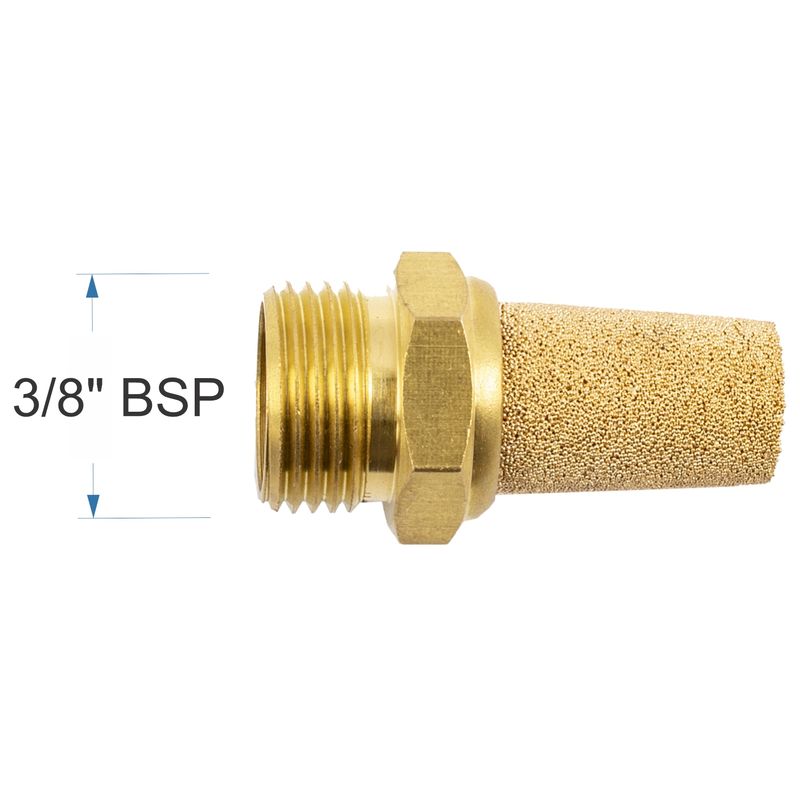 MUFFLER BRASS CONICAL 3/8&#39; MALE