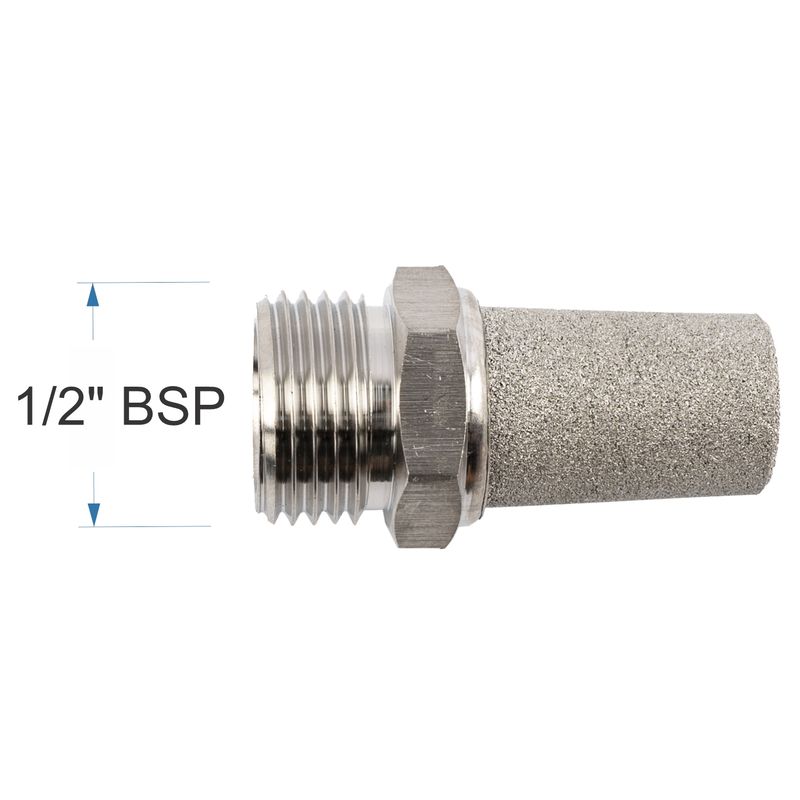 MUFFLER METAL CONICAL 1/2&#39; MALE