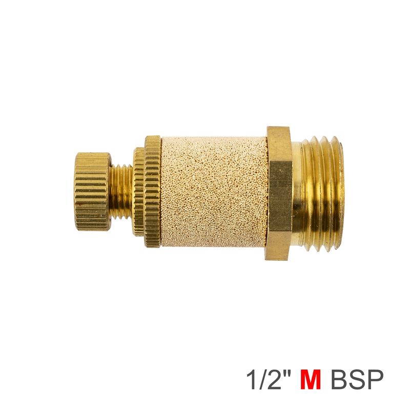 FLOW CONTROL SILENCER BRASS 1/2&#39; M