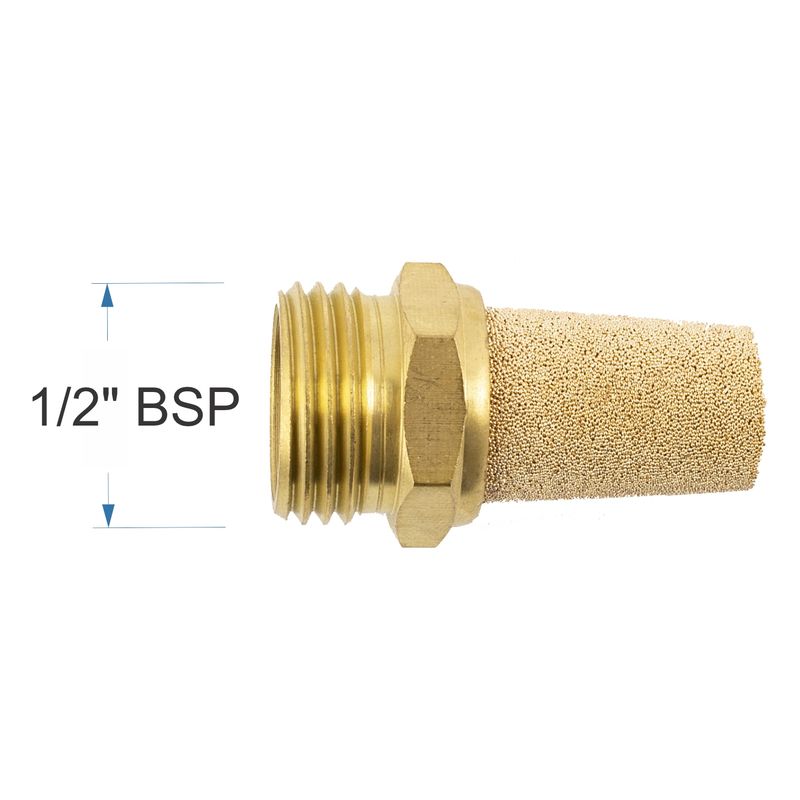 MUFFLER BRASS CONICAL 1/2&#39; MALE