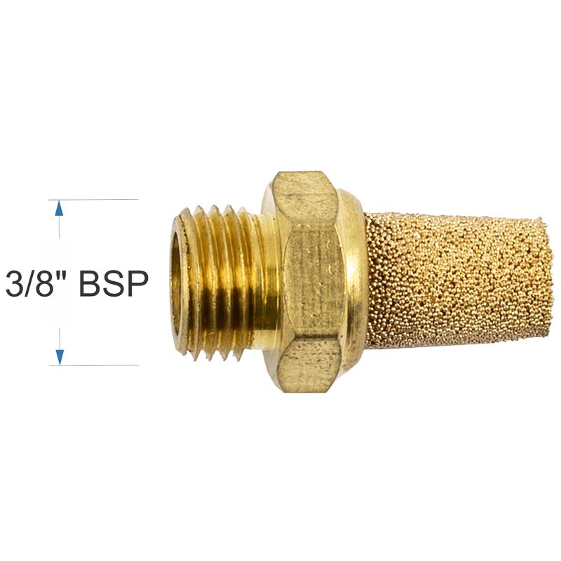 MUFFLER METAL CONICAL 3/8&#39; MALE