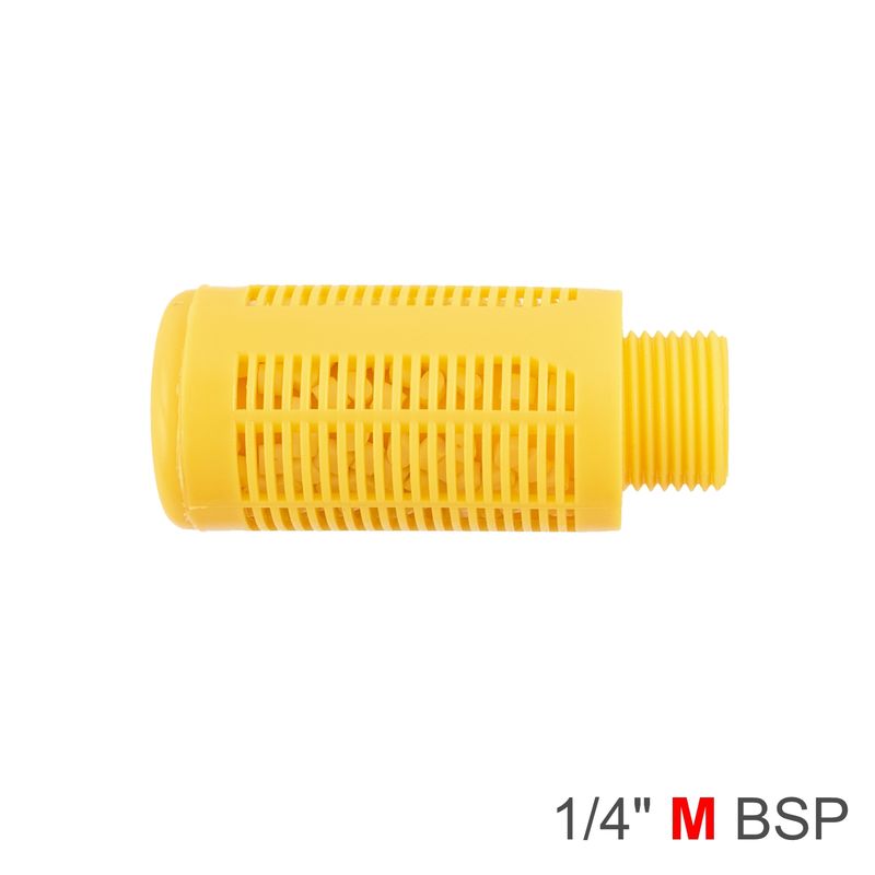 PLASTIC BREATHER SILENCER 1/4&#39; M ORANGE