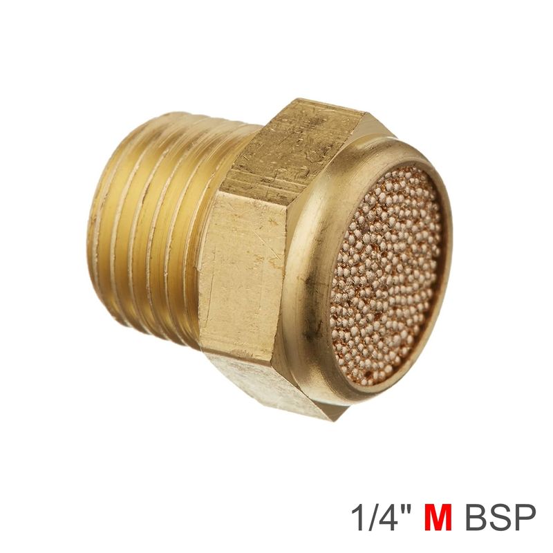 MUFFLER BRASS FLAT 1/4&#39; MALE
