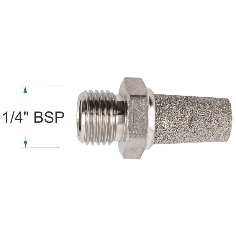 MUFFLER METAL CONICAL 1/4&#39; MALE