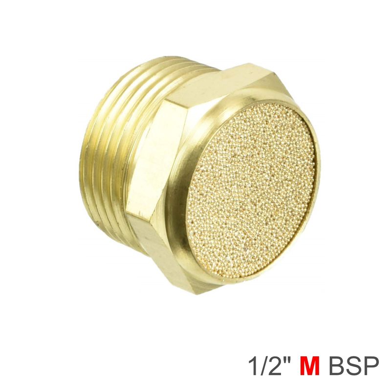 MUFFLER BRASS FLAT 1/2&#39; MALE
