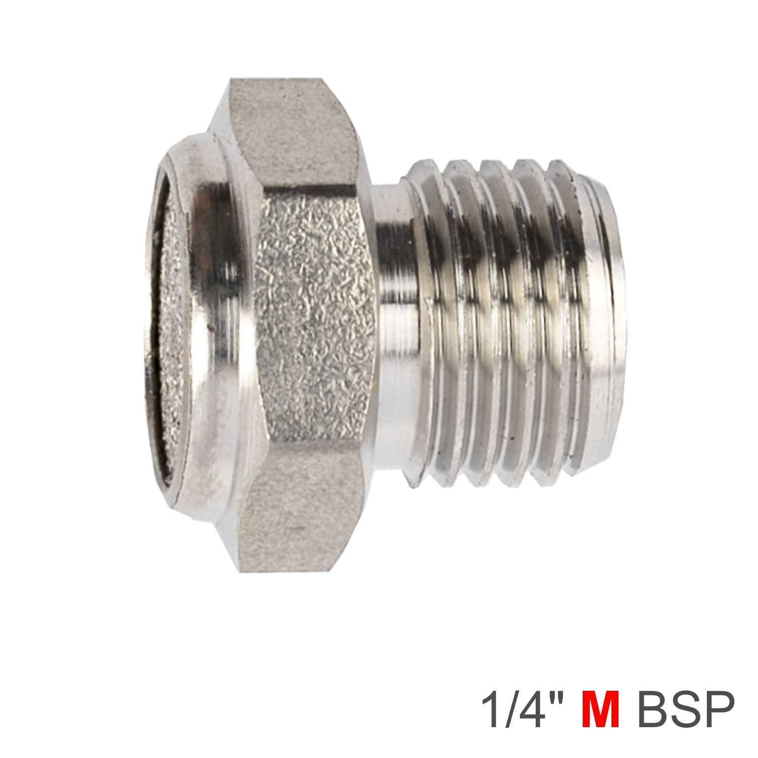 MUFFLER METAL FLAT 1/4&#39; MALE