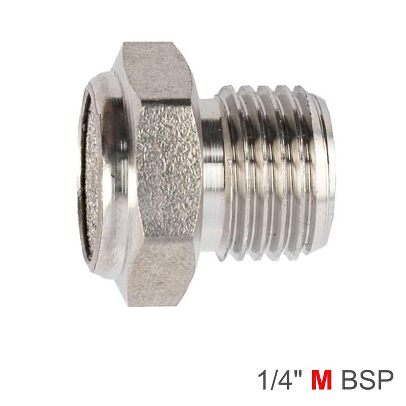MUFFLER METAL FLAT 1/4&#39; MALE