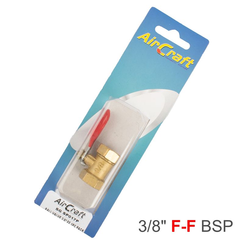 BALL VALVE 3/8&#39; FF 1PC PACK