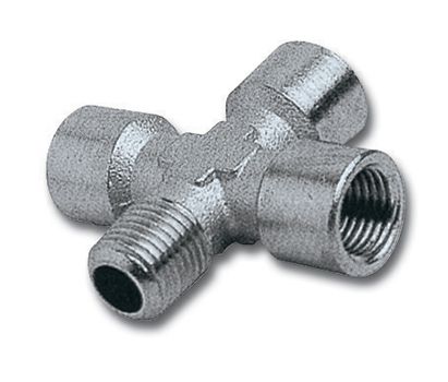 4-WAY CONNECTOR 1/4&#39;3F/1M PACKAGED