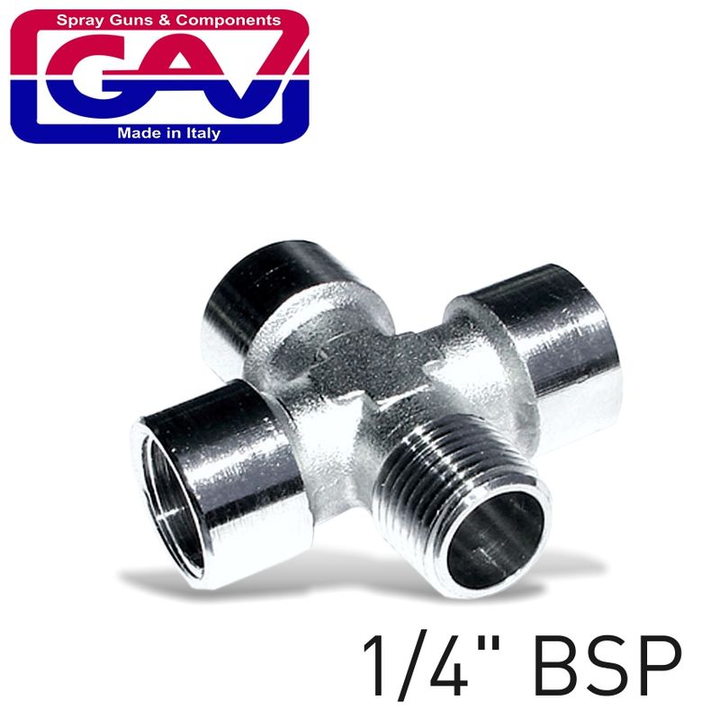 4-WAY CONNECTOR 1/4&#39;3F/1M