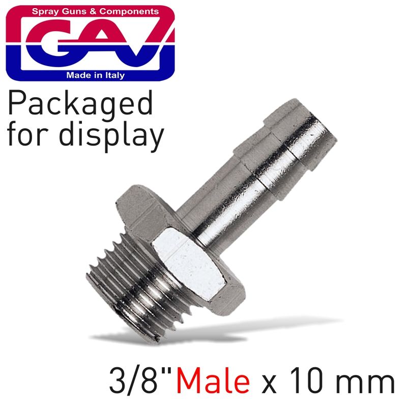 HOSE ADAPTOR 3/8&#39;M X 10MM PACKAGED