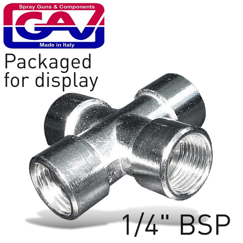4 WAY CONNECTOR 1/4&#39;FFFF PACKAGED