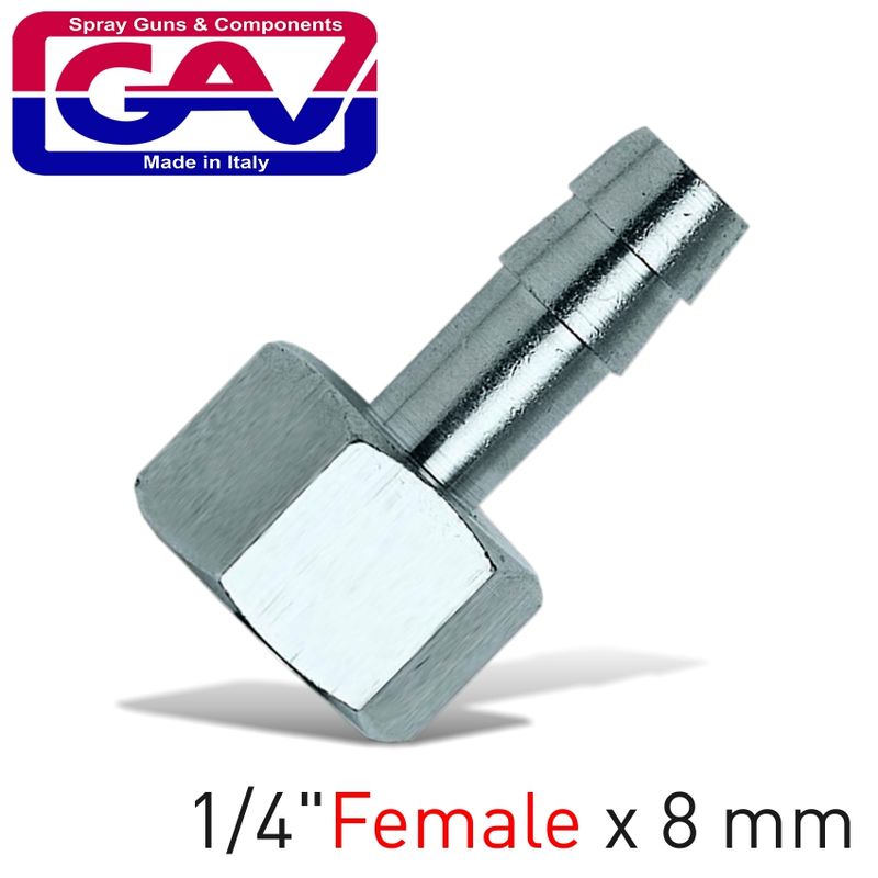 HOSE ADAPTOR 8MM X 1/4&#39;FEMALE